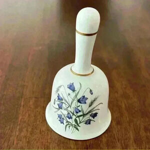 Vintage St. Andrews Scotland 4" Dinner Bell Fine Bone China Blue Floral